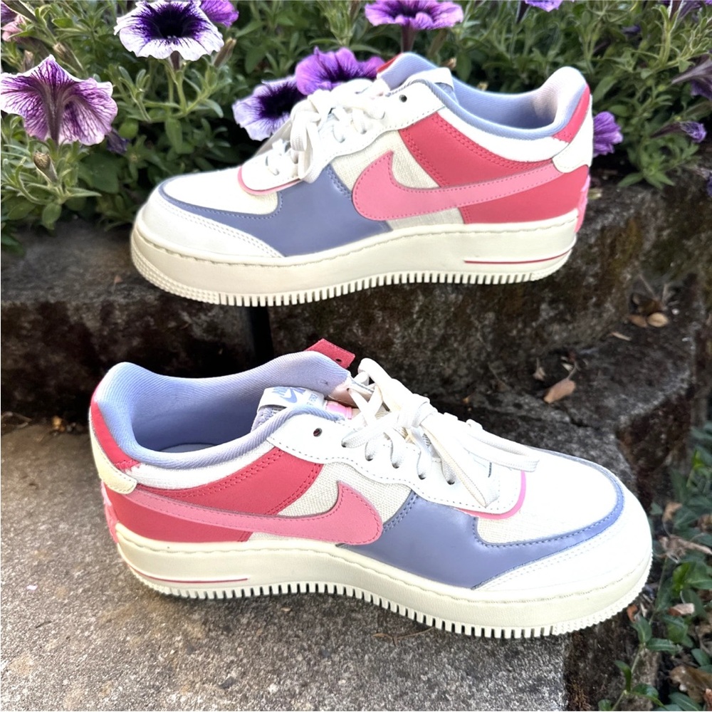 NEW Nike Air Force 1 Shadow Sail Sea Coral Chalk Pink Women’s 7.5 DV7449-101 - Picture 2 of 12